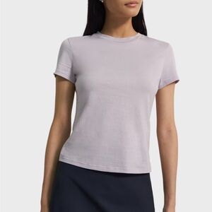 Theory Tiny Tee in Organic Cotton (Color: Purple) (Size: M)